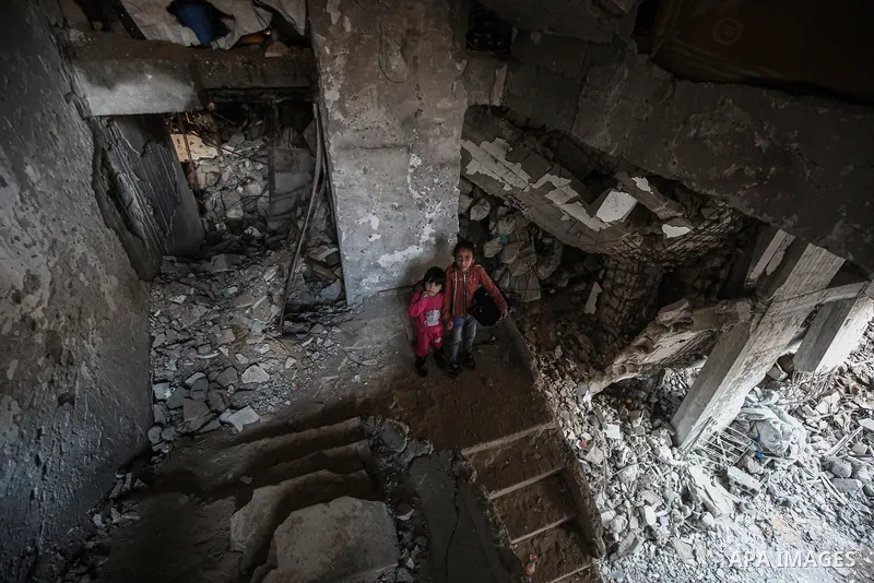 Deprived of basic needs such as shelter, food and clean water, Palestinians continue their daily life in makeshift tents and the rubble of collapsed buildings, where they live under difficult living conditions in Jabalia...