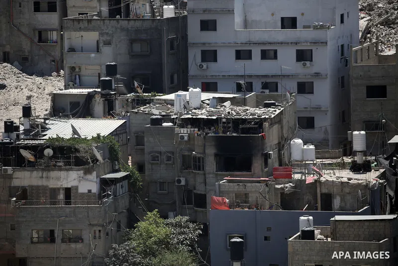 Israeli army heavy machinery demolishes a home at the Nur Shams Palestinian refugee camp, east of Tulkarem, in the Israeli occupied West Bank on June 25, 2025, during an ongoing military operation in the north of the Pal...