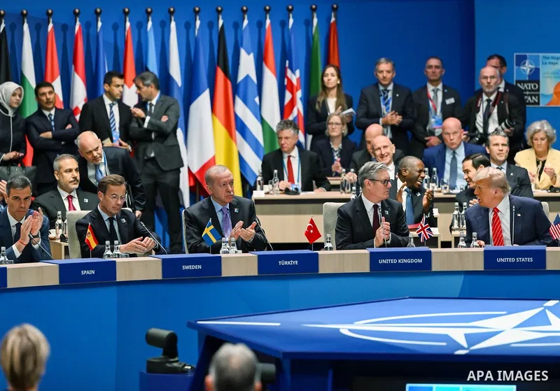 Turkish President, Recep Tayyip Erdoğan, attends the NATO Summit of Heads of State and Government in The Hague, the Netherlands, on June 25, 2025. Photo by Turkish presidency \ apaimages