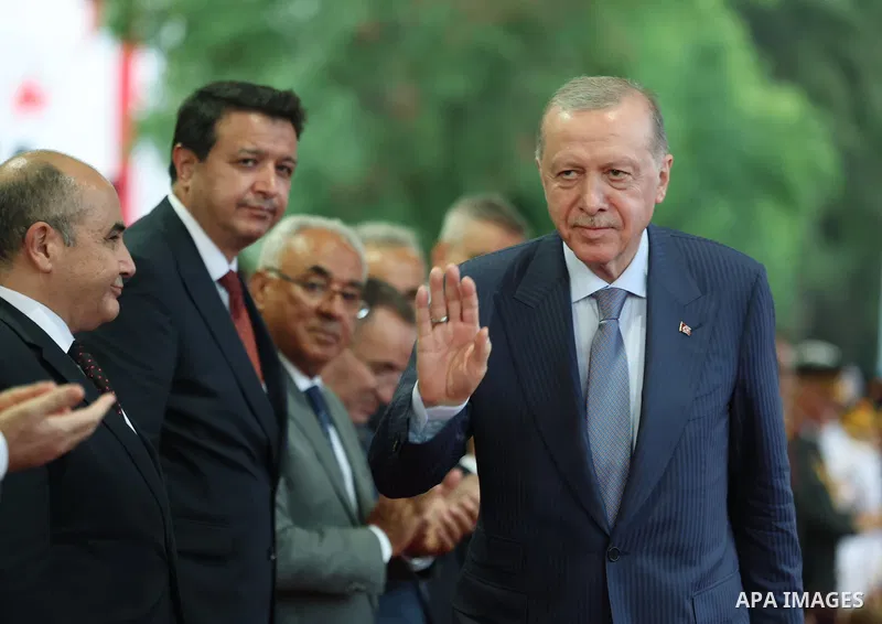 Turkish President Recep Tayyip Erdoğan participates in the Peace and Freedom Day celebrations in Cyprus, on July 20, 2025. Photo by Turkish presidency \ apaimages