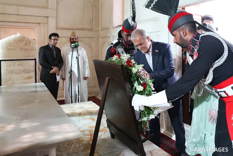Iranian President, Masoud Pezeshkian, arrives in Lahore, Pakistan, on August 2, 2025. Photo by Iranian Presidency Office
