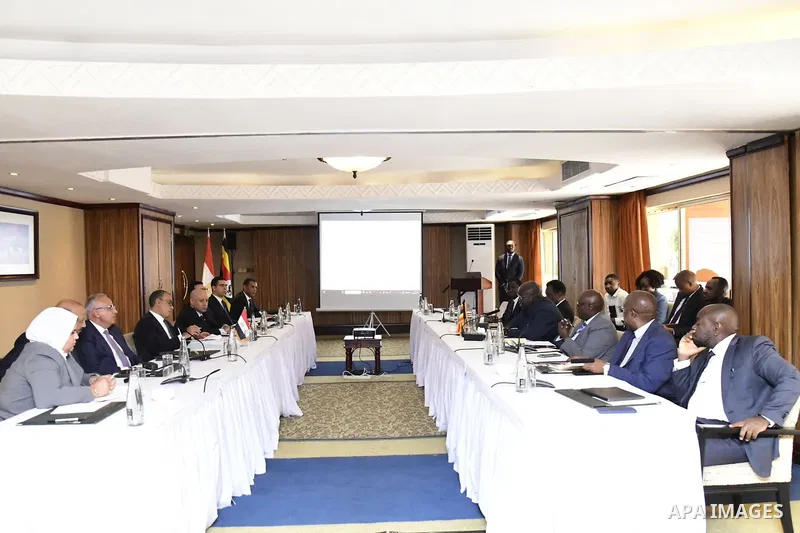 Egyptian Minister of Foreign Affairs and Immigration, Badr Abdel Aty, meets with Henry Oryem Okello, Ugandan Minister of State for Foreign Affairs, in Kampala, Uganda, on August 4, 2025. Photo by Egyptian Ministry of For...