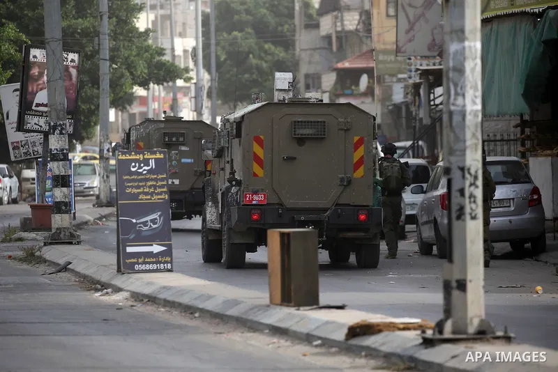 Israeli army forces raid Balata refugee camp east of Nablus in the West Bank, August 11, 2025. Photo by Mahmoud Nasser\ apaimages