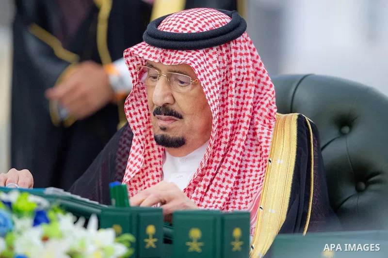 Saudi King Salman bin Abdulaziz Al Saud chairs a session of the Saudi Council of Ministers in Jeddah, Saudi Arabia, on August 26, 2025. Photo by Saudi Press Agency