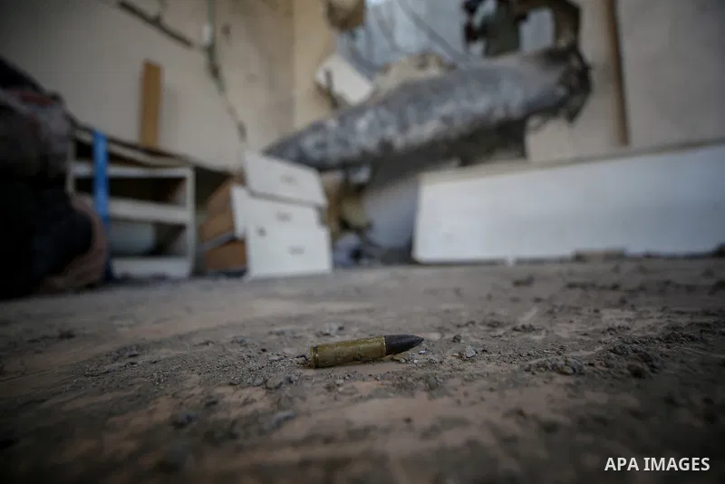An unexploded bomb remains in the home of the Al-Hatu family in the Al-Nafaq neighborhood of Gaza City on October 31, 2025. The Mark 84 (MK-84) bomb, a free-fall weapon capable of destroying entire buildings or causing e...
