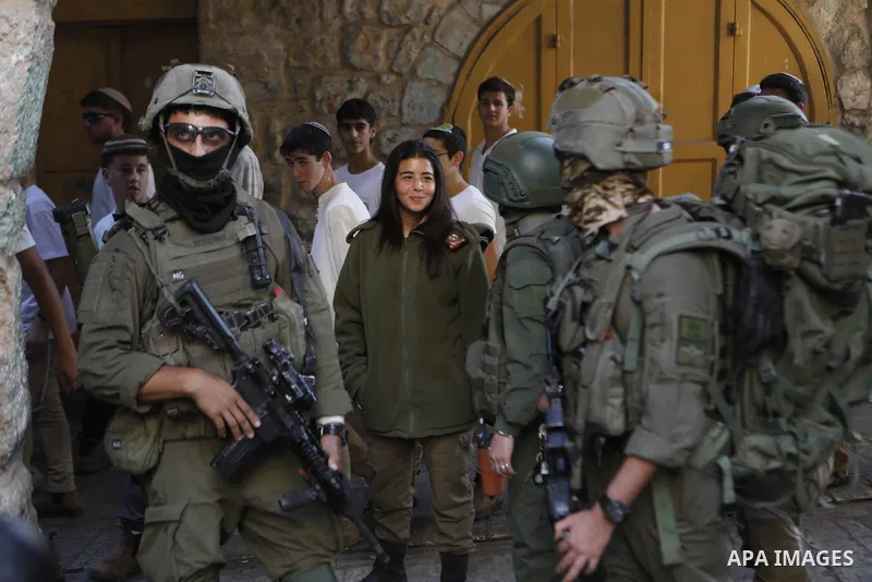 Israeli forces takes extensive security measures as Jewish settlers under Israeli military protection carried out a raid in the city of Hebron, West Bank on Nov 1 , 2025. Photo by Mamoun Wazwaz