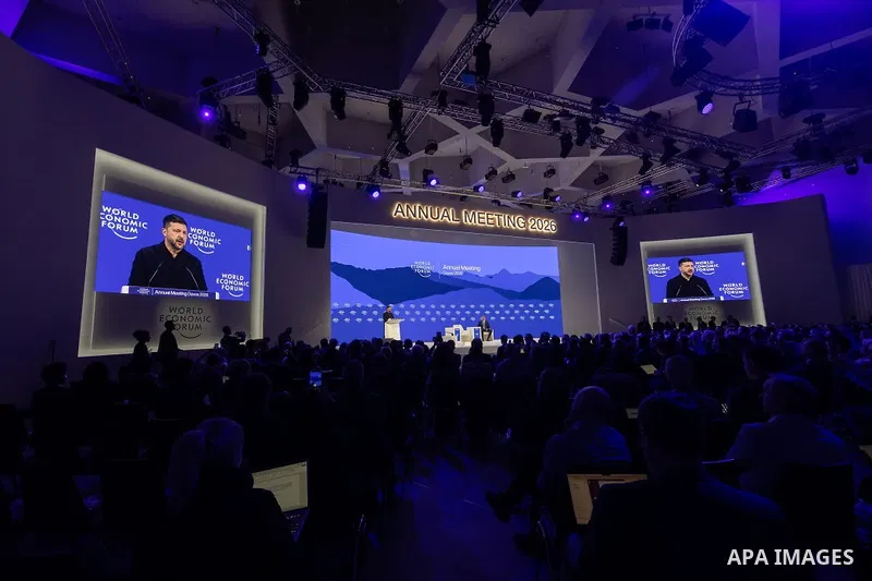 Ukrainian President Volodymyr Zelensky during his visit to Switzerland to participate in the World Economic Forum in Davos, where he met with the US President and a number of world leaders and officials, today. Davos, Sw...
