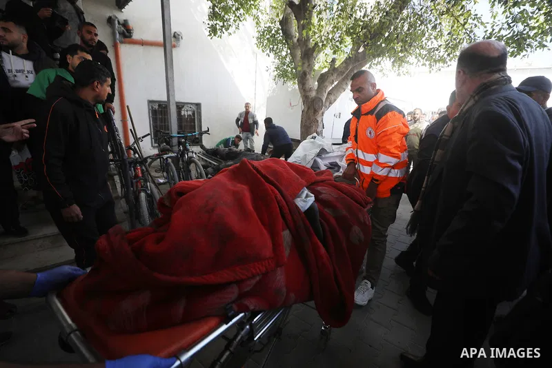 Bodies are being brougt to Al Shifa Hospital after Israeli attack on Sheikh Radwan police station killed 8 Palestinians, despite the ceasefire in Gaza City, Gaza on January 31, 2026. The strike on Sheikh Radwan neighborh...