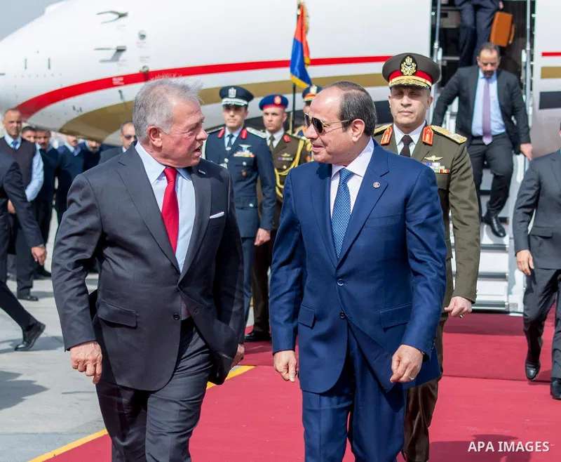Egyptian President Abdel Fattah al-Sisi received Jordanian King Abdullah II at the Presidential Palace in Cairo, where the two leaders held bilateral talks. Cairo, Egypt, February 1, 2026. Photo by Egyptian President Off...