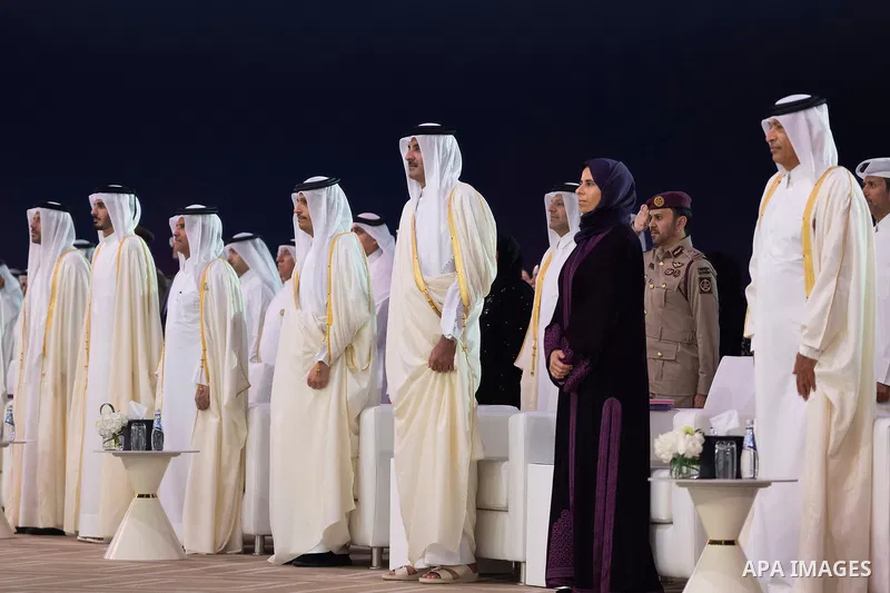 His Highness Sheikh Tamim bin Hamad Al Thani, Emir of Qatar, sponsored the 19th Qatar Scientific Excellence Award ceremony at the Sheraton Doha Hotel, Qatar, February 15, 2026. Photo by Emiri Diwan Office\ apaimages