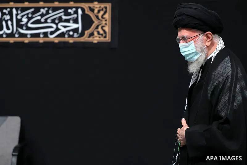 (FILES) Iran's Supreme Leader Ayatollah Ali Khamenei participates in the eleventh night of the month of Muharram 1445 AH in Iran on July 28, 2023. US President Donald Trump announced on February 28, 2026, that Iran's sup...