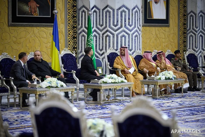 Ukrainian President Volodymyr Zelenskyy arrives in Saudi Arabia for a working visit, where he will hold talks with Saudi officials on bilateral relations, developments in the Ukrainian crisis, and regional and internatio...