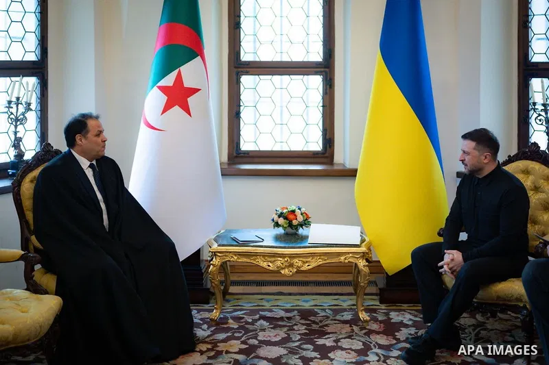 Ukrainian President Volodymyr Zelenskyy received the credentials of the ambassadors of Algeria, the Philippines, Australia, and Moldova during an official ceremony in Kyiv, Ukraine, April 7, 2026. Photo by PRESIDENT OF U...