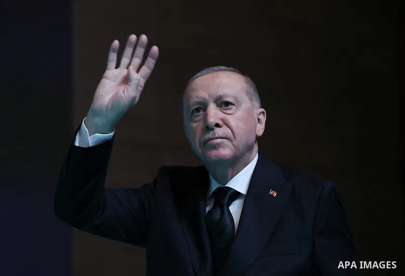 Turkish President Recep Tayyip Erdoğan participated in a program introducing the Ten-Year Vision for Family and Population (2026–2035) at the Gulf Conference Center in Istanbul, Turkey, on May 2, 2026. Photo by Turkish p...