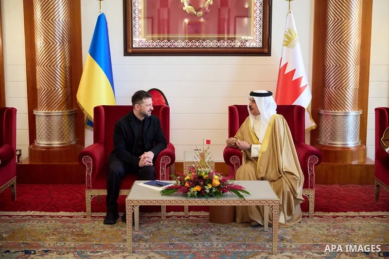 Ukrainian President Volodymyr Zelenskyy visited the Kingdom of Bahrain, where he met with King Hamad bin Isa Al Khalifa in Manama, Bahrain, on May 5, 2026. The two sides discussed ways to strengthen bilateral relations,...