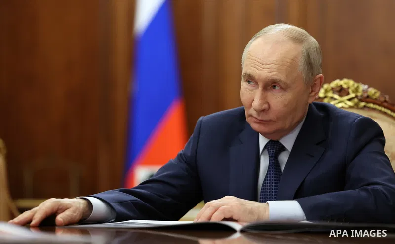 Russian President Vladimir Putin met with Kamaz CEO Sergey Kogogin in Moscow, Russia, on May 5, 2020. The company presented its import substitution projects and K5 vehicles, as well as its social support and humanitarian...