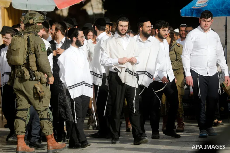 Israeli forces patrol the Old City of Hebron in the occupied West Bank on May 09, 2026, during a tour by Israeli settlers through the area’s narrow alleys and old markets. The heavy deployment disrupted commercial activi...