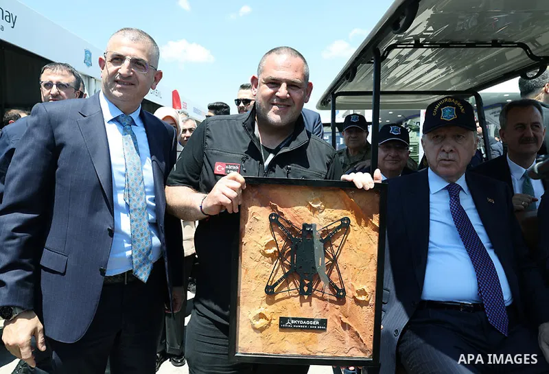 Turkish President Recep Tayyip Erdoğan participates in and delivers a speech at the VIP Day of the "Efes 2026" military exercise, held at the Doğanbey Training and Shooting Range in Izmir, Turkey, May 21, 2026. Photo by...