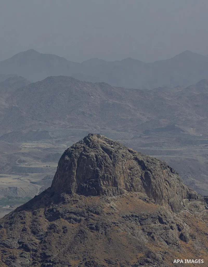 General aerial views show the Grand Mosque, Mina and Mount Arafat in Mecca, Saudi Arabia, on May 26, 2026, ahead of the annual Hajj pilgrimage. More than 1.5 million Muslims began arriving in the holy city on May 25 to p...