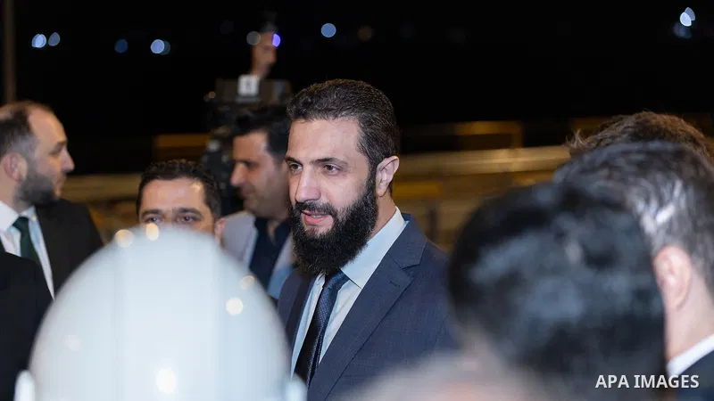 President Ahmed al-Sharaa of the Syrian Arab Republic attends the inauguration of the rehabilitated and upgraded al-Rastan Bridge in al-Rastan, Homs Governorate, Syria, on June 5, 2026. The opening ceremony was attended...