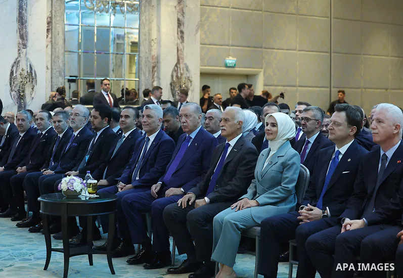 Turkish President Recep Tayyip Erdoğan participated in the 39th General Assembly of the Foreign Economic Relations Board (DEİK) in Istanbul, Turkey, on June 6, 2026. Photo by Turkish presidency \ apaimages