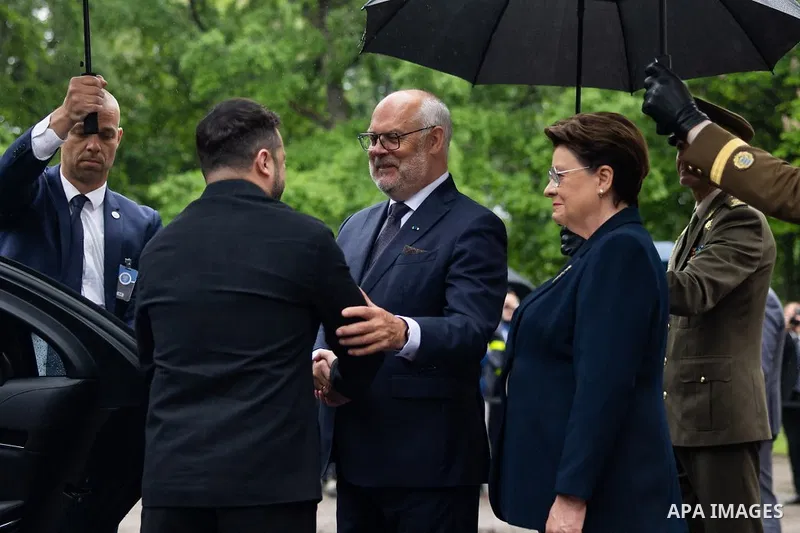 Ukrainian President Volodymyr Zelenskyy during a meeting with several leaders of the Nordic and Baltic states at a summit in Estonia, June 9, 2026, where they discussed continued support for Ukraine and the security chal...