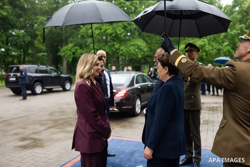 Ukrainian President Volodymyr Zelenskyy during a meeting with several leaders of the Nordic and Baltic states at a summit in Estonia, June 9, 2026, where they discussed continued support for Ukraine and the security chal...