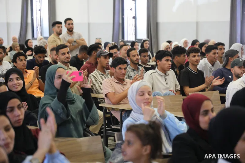 Cardinal Pierbattista Pizzaballa, the Latin Patriarch of Jerusalem, delivers a lecture titled "Interfaith Dialogue and the Values of Coexistence and Peace" at Al-Azhar University in Gaza City on June 22, 2026. The event...