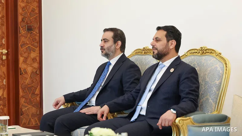President Ahmad al-Sharaa meets with a delegation representing the Damascus Chamber of Industry and the Damascus and Rural Damascus Chambers of Commerce at the People’s Palace in Damascus, Syria, on June 23, 2026. The me...