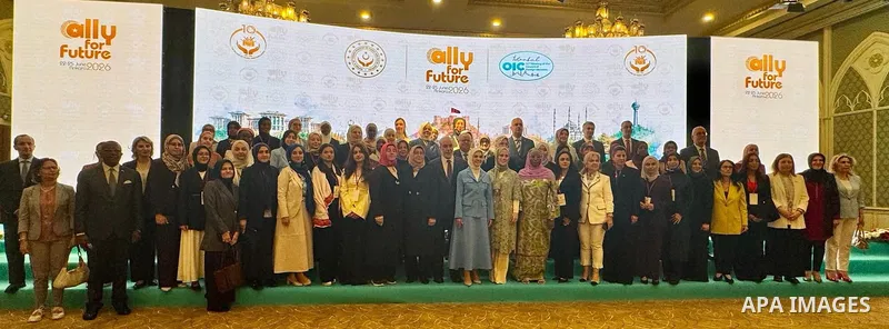 Turkish Deputy Foreign Minister Ambassador Nuh Yilmaz delivers a speech during the opening ceremony of the “Everyone for the Future: Leadership for Young Muslim Women” program in Türkiye on June 23, 2026. The program is...