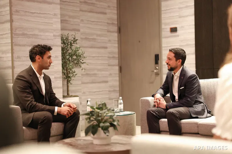 Crown Prince Hussein bin Abdullah II of Jordan meets with leaders of technology companies in Silicon Valley, California, USA, on June 24, 2026. Photo by Royal Hashemite Court \ apaimages
