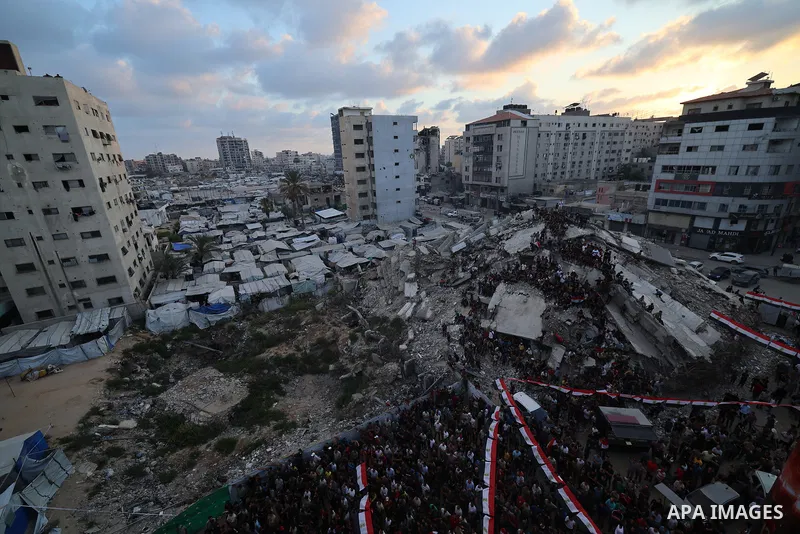 Palestinians watch a live broadcast of the FIFA World Cup Round of 16 soccer match between Egypt and Argentina in Gaza City on Tuesday, July 7, 2026. Photo by Omar Ashtawy\ apaimages