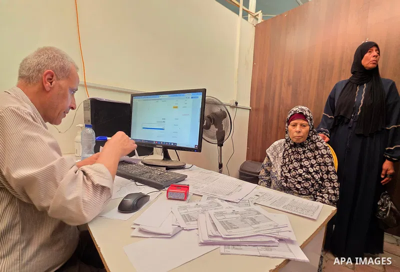 Palestinian cancer patients receive treatment at Nasser Medical Complex in Khan Younis, southern Gaza Strip, on August 5, 2026, amid shortages of medicines and medical supplies and difficulties accessing specialized care...
