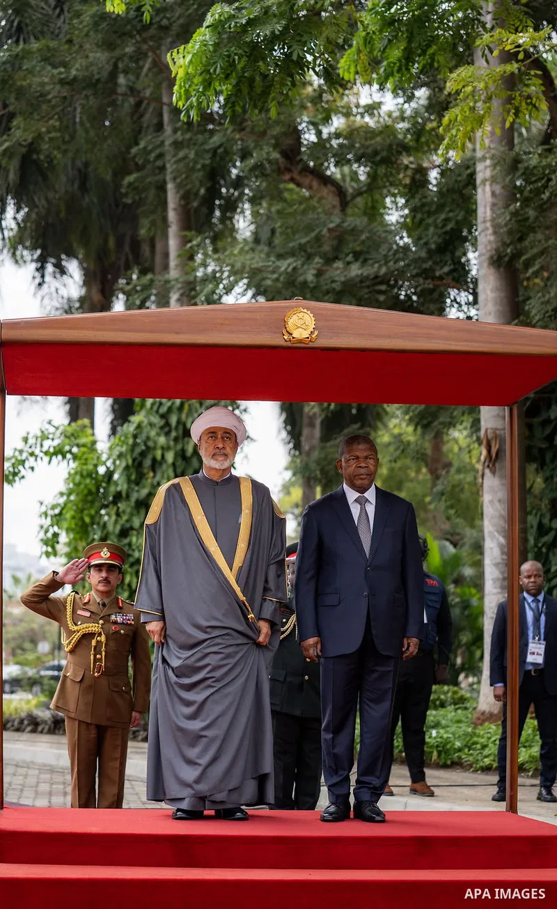 Oman’s Sultan Haitham bin Tarik meets Angolan President João Manuel Lourenço at the Presidential Palace in Luanda, Angola, on September 18, 2026, during his two-day state visit. The two leaders discussed strengthening bi...