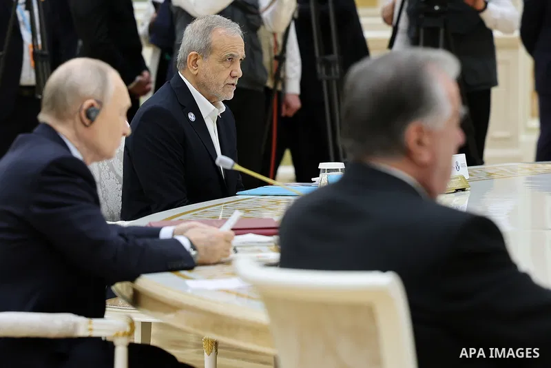 Iranian President Masoud Pezeshkian attends a summit of leaders of the Commonwealth of Independent States (CIS) in Ashgabat, Turkmenistan. Leaders discuss strengthening cooperation among countries in the region and regio...