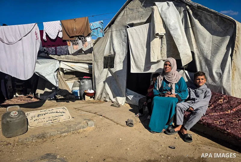 Displaced Palestinians in Khan Younis, in the southern Gaza Strip, express concerns over worsening hunger following an announcement by the World Food Programme (WFP) of cuts to its monthly food assistance, on October 19,...