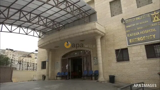Palestinians leave the Rafidia Hospital in the West Bank city of Nablus amid doctor's strike 01.