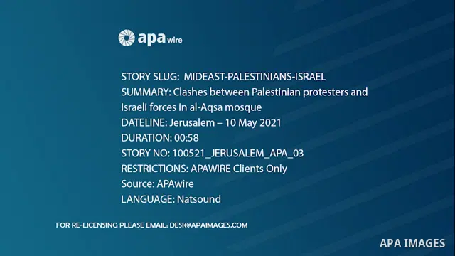 Clashes between Palestinian protesters and Israeli forces in al-Aqsa mosque, s a planned march marking Israel's 1967 takeover of the holy city threatened to further inflame tensions. STORYLINE 20 Palestinian were killed...