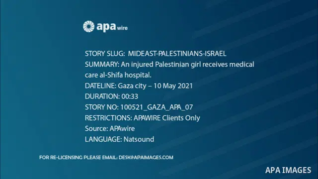 An injured Palestinian girl receives medical care al-Shifa hospital after an Israeli air strike in Gaza city. STORYLINE Israel and Hamas exchanged heavy fire, in a dramatic escalation between the bitter foes sparked by u...