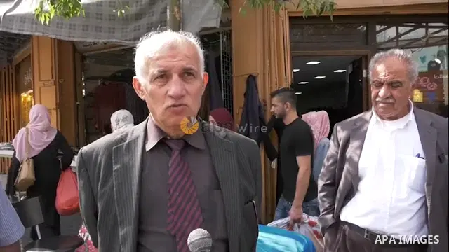 Palestinian citizens speak during interviews about the Palestinian prisoners at Israeli Jails, in the West Bank city of Hebron. 0.1