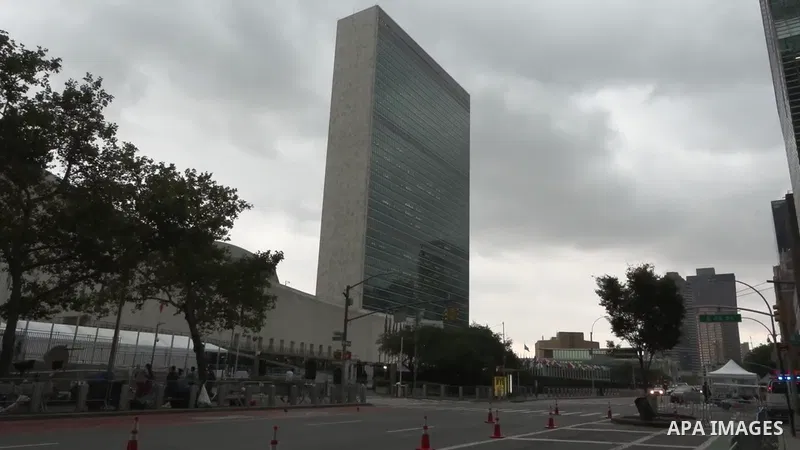 Palestinian Prime Minister Mohammad Shtayyeh attend the donors' meeting (AHLC) at the United Nations in New York. Footage by /APAwire