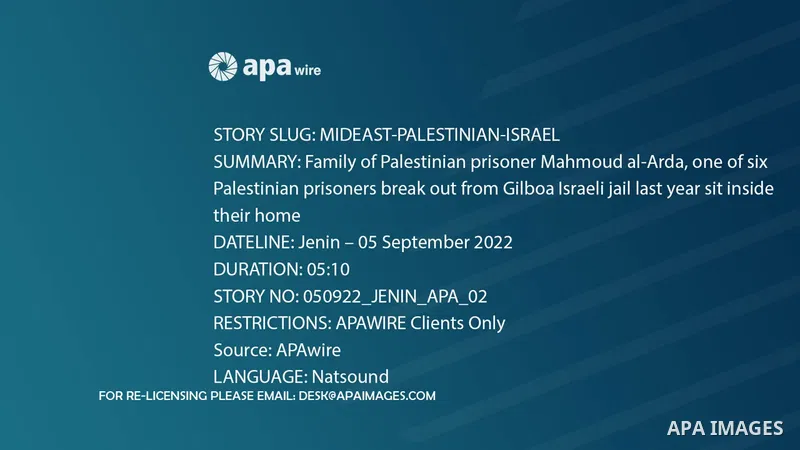 Family of Palestinian prisoner Mahmoud al-Arda, one of six Palestinian prisoners break out from Gilboa Israeli jail last year sit inside their home, in the West Bank city of Jenin. 0.1