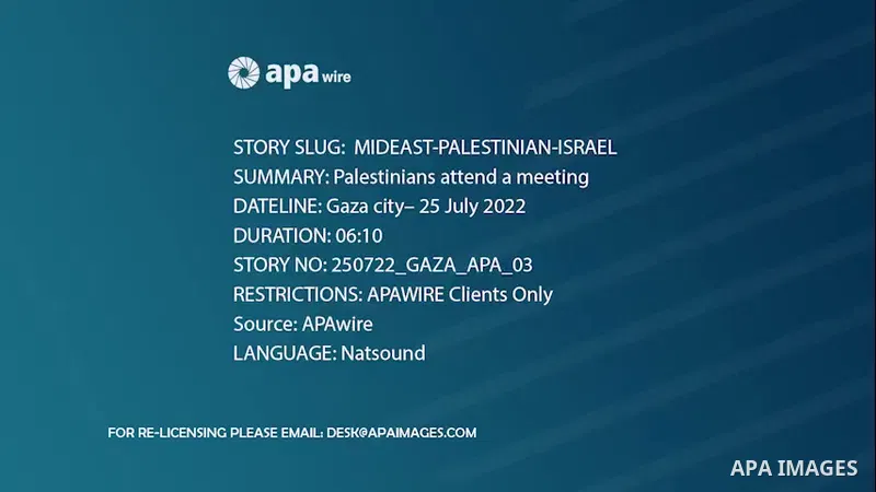 Palestinians attend a meeting in Gaza City. 0.1