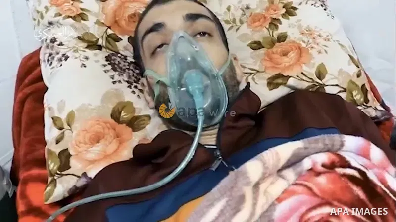Video released by Al-Qassam Brigades shows, the Israeli detained by the Al-Qassam Brigades, the military wing of Hamas, Hisham al-Sayed, appears lie on a bed with a respirator attached.