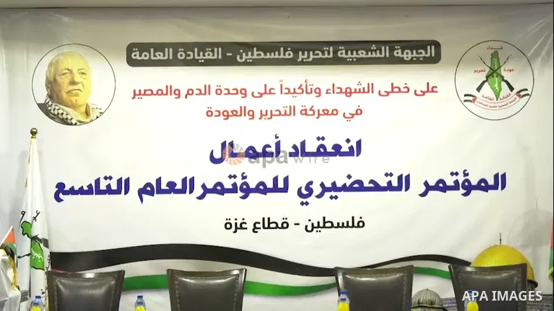 Palestinian supporters of the Popular Front for the Liberation of Palestine attend the opening session of the preparatory conference for the Ninth General Conference, in Gaza city. 0.1
