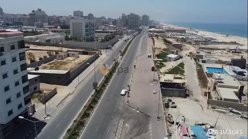 Members of the security forces in the Gaza Strip take part in a maneuver to check their readiness in emergency situations, in Gaza city. Footage by /APA