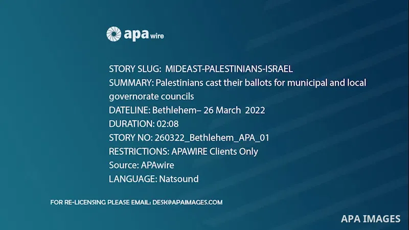 Palestinians cast their ballots for municipal and local governorate councils, in the West Bank city of Bethlehem.