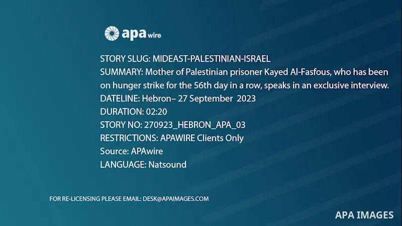 Mother of Hunger-Striking Palestinian Prisoner Speaks in Hebron Interview