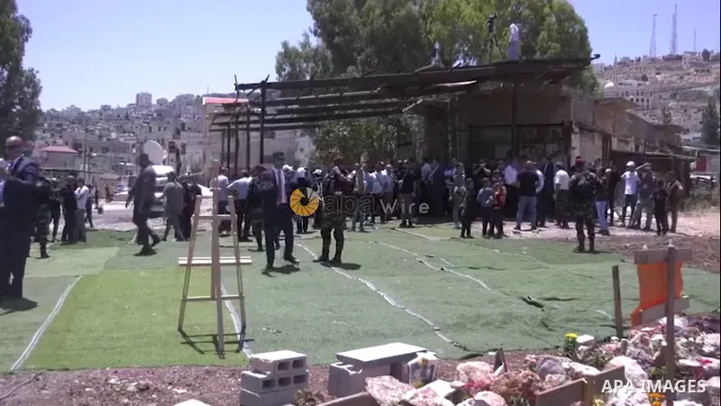 Palestinian president Mahmud Abbasarrives in a landmark visit to the Jenin camp, north of the West Bank, a week after the largest Israeli raid there in years. 0.1