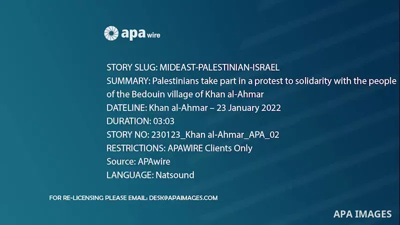 Palestinians take part in a protest to solidarity with the people of the Bedouin village of Khan al-Ahmar on the eastern outskirts of Jerusalem 0.1